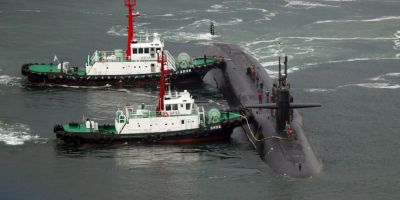 FOTO Un submarin nuclear al SUA a ajuns in Peninsula Coreea